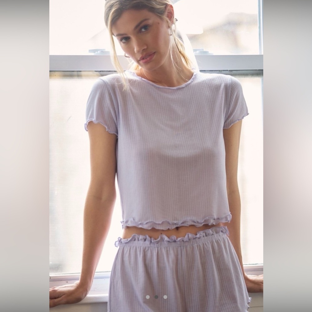 Anthropologie Lavendar Pajama Set